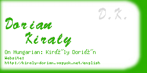 dorian kiraly business card